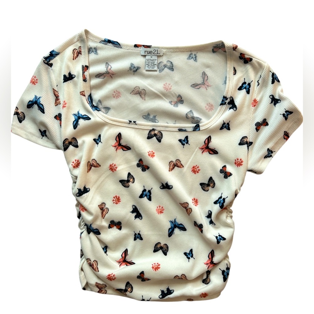 Rue21 butterfly crop top Size M